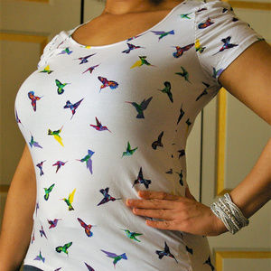 Colorful Hummingbird Top